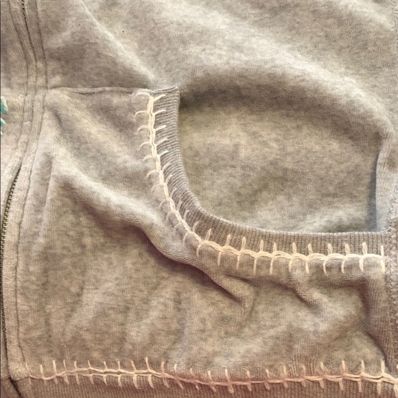 Women’s Gray Embroidered Hoodie - Picture 8 of 12